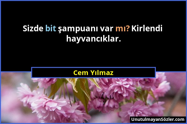 Cem Yılmaz - Sizde bit şampuanı var mı? Kirlendi hayvancıklar....