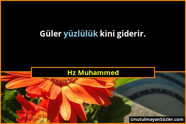 Hz Muhammed - Güler yüzlülük kini giderir....